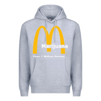 Heather Grey marijuana over 1 million stoned Premium Hoodie - artisFamous