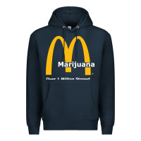 Navy marijuana over 1 million stoned Premium Hoodie - artisFamous