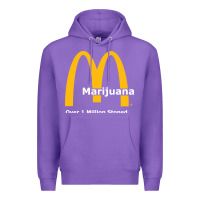 Purple marijuana over 1 million stoned Premium Hoodie - artisFamous