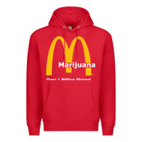 Red marijuana over 1 million stoned Premium Hoodie - artisFamous