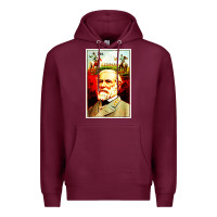 Burgundy lee Confederate General Premium Hoodie - artisFamous