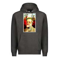 Charcoal Heather lee Confederate General Premium Hoodie - artisFamous