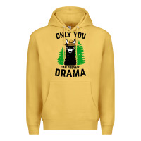 Antique Gold only you can prevent drama llama Premium Hoodie - artisFamous