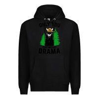 Black only you can prevent drama llama Premium Hoodie - artisFamous