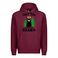 Burgundy only you can prevent drama llama Premium Hoodie - artisFamous