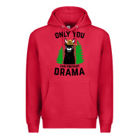 Cardinal only you can prevent drama llama Premium Hoodie - artisFamous