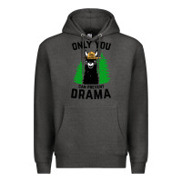 Charcoal Heather only you can prevent drama llama Premium Hoodie - artisFamous