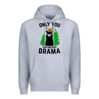 Heather Grey only you can prevent drama llama Premium Hoodie - artisFamous