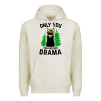 Oatmeal Heather only you can prevent drama llama Premium Hoodie - artisFamous