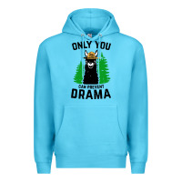 Ocean Blue only you can prevent drama llama Premium Hoodie - artisFamous
