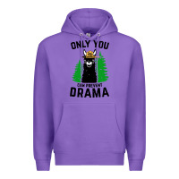 Purple only you can prevent drama llama Premium Hoodie - artisFamous