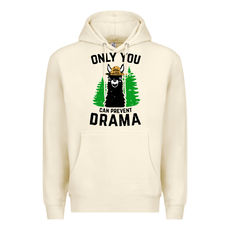 Only You Can Prevent Drama Llama Premium Hoodie by artisFamous | Teevron