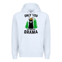 White only you can prevent drama llama Premium Hoodie - artisFamous
