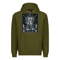 Army Green hecate tarot card triple moon goddess witch wiccan pagan Premium Hoodie - artisFamous