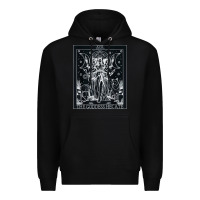 Black hecate tarot card triple moon goddess witch wiccan pagan Premium Hoodie - artisFamous