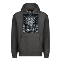 Charcoal Heather hecate tarot card triple moon goddess witch wiccan pagan Premium Hoodie - artisFamous