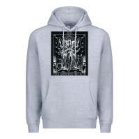 Heather Grey hecate tarot card triple moon goddess witch wiccan pagan Premium Hoodie - artisFamous