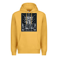 Mustard hecate tarot card triple moon goddess witch wiccan pagan Premium Hoodie - artisFamous