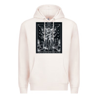 Pale Pink hecate tarot card triple moon goddess witch wiccan pagan Premium Hoodie - artisFamous