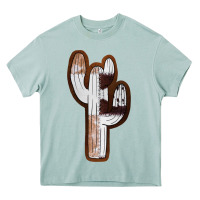 Arona Leather Cowhide Cactus Heavy Core Tee - RanaPortraitStore