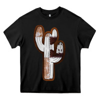Black Leather Cowhide Cactus Heavy Core Tee - RanaPortraitStore