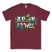 Burgundy Army mom Mother's Day Classic Tee - FaDigitalArtStudio