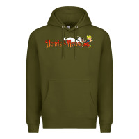 Army Green Dennis the Menace funny cartoon movie Premium Hoodie - artisFamous