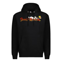 Black Dennis the Menace funny cartoon movie Premium Hoodie - artisFamous