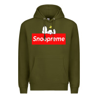 Army Green snoopreme Premium Hoodie - artisFamous