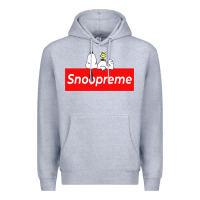 Heather Grey snoopreme Premium Hoodie - artisFamous
