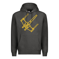 Charcoal Heather x wing starfighter Premium Hoodie - artisFamous