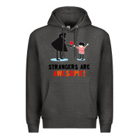 Charcoal Heather strangers are awesome Premium Hoodie - artisFamous