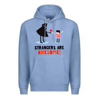 Colony Blue strangers are awesome Premium Hoodie - artisFamous