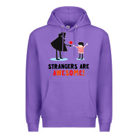 Purple strangers are awesome Premium Hoodie - artisFamous