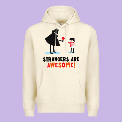Strangers Are Awesome Premium Hoodie Designed By Artisfamous