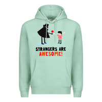 Seafoam strangers are awesome Premium Hoodie - artisFamous