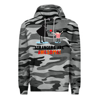 Slate Camo strangers are awesome Premium Hoodie - artisFamous
