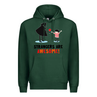 Sports Green strangers are awesome Premium Hoodie - artisFamous