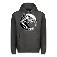 Charcoal Heather xenomorph Premium Hoodie - artisFamous