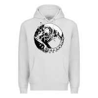 Dove Grey xenomorph Premium Hoodie - artisFamous