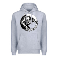 Heather Grey xenomorph Premium Hoodie - artisFamous