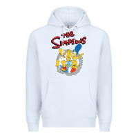 White the simpsons funny family Premium Hoodie - artisFamous