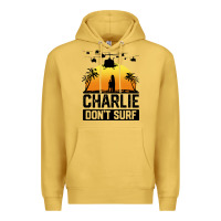 Antique Gold summer vacation charlie don't surf Premium Hoodie - artisFamous