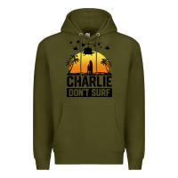 Army Green summer vacation charlie don't surf Premium Hoodie - artisFamous