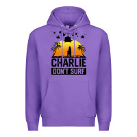 Purple summer vacation charlie don't surf Premium Hoodie - artisFamous
