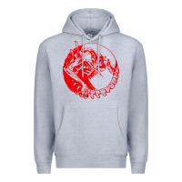 Heather Grey xenomorph Premium Hoodie - artisFamous