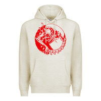 Oatmeal Heather xenomorph Premium Hoodie - artisFamous