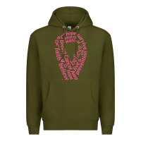 Army Green Pink Ribbon Premium Hoodie - artisFamous