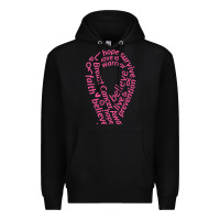 Black Pink Ribbon Premium Hoodie - artisFamous