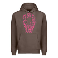 Coffee Pink Ribbon Premium Hoodie - artisFamous